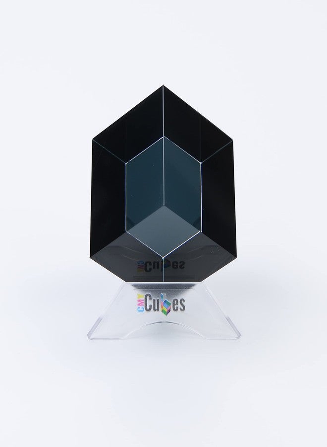 CMY Cubes The K Cube (30mm) - Black Hue Cube - Optical Color Cube - Diamond Polished - Teaches Subtractive Color Mixing - Educational, Scientific, Physics & Kinetic Art Desk Object - Image 1